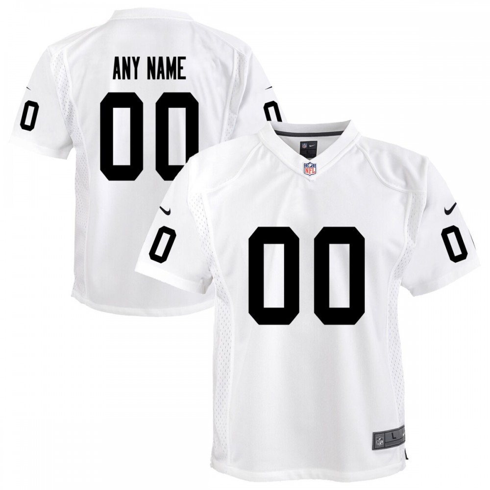 Las Vegas Raiders Nike Youth Team Custom Game Jersey - White-Profan Arena